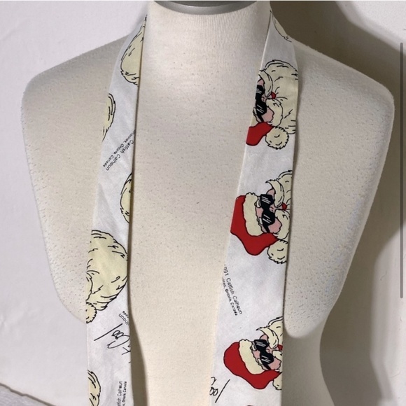 Vintage Catfish Calhoun Christmas Santa Head Tie - Picture 2 of 8